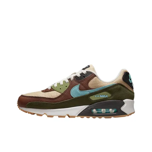 Nike Air Max 90 Low Беговые кроссовки Unisex Коричневый Зеленый