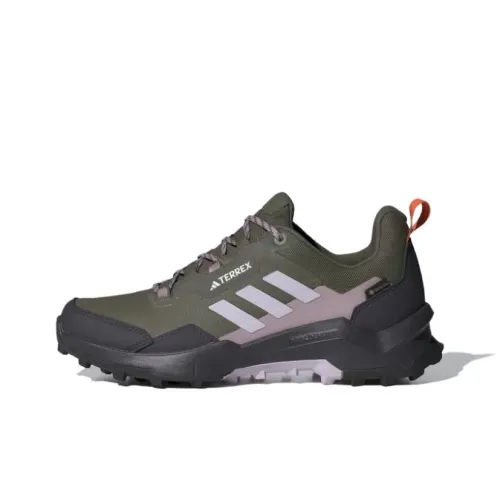 Adidas Terrex Ax4 Gore TEX Водонепроницаемая и Дышащая Низкая Обувь для Альпинизма Женская Армейский Зеленый