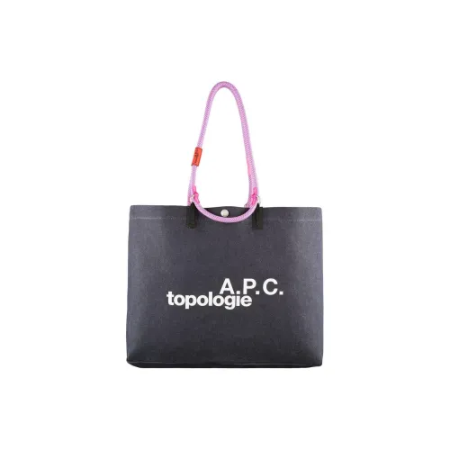 A.P.C Деним Тоут Сумка Сумка для покупок Сумка на плечо Сумка Унисекс Индиго и Candy Color