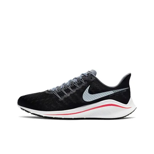 Nike Air Zoom Vomero 14 Амортизаторы Отскок Низкий Топ Воздушная Подушка Повседневные Беговые Кроссовки Унисекс Черный Белый Красный