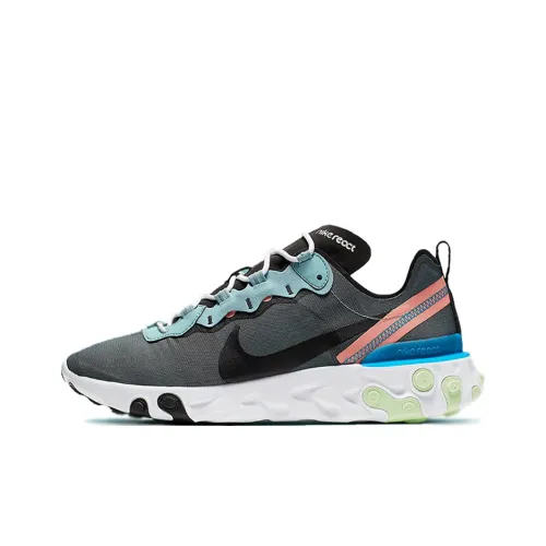 Nike React Element 55 Low Топ Повседневные Беговые Кроссовки Мужские Синие Серые
