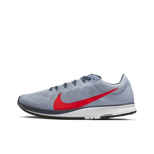 Nike Zoom Streak 7 Амортизация Низкий Топ Беговые кроссовки Унисекс Серый Красный