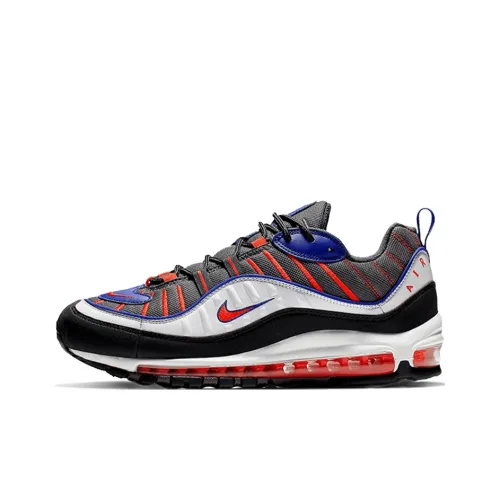 Nike Air Max 98 Low Топ Беговые кроссовки Мужской Серый Оранжевый Bullet