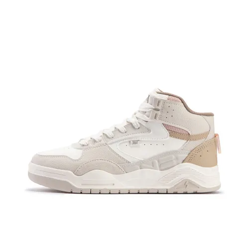 361° Xingran 4 Устойчивые к истиранию Высокие Кроссовки для скейтбординга Женские Белые Серые