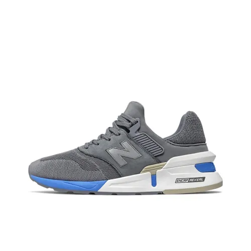 New Balance NB 997S Амортизация Износостойкий Низкий Топ Марафон Беговые кроссовки Унисекс Серый Синий D Ширина