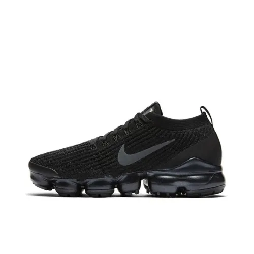 Nike VaporMax Flyknit 3,0 Амортизация Легкий Низкий Топ Беговые кроссовки Женские Черный Warrior