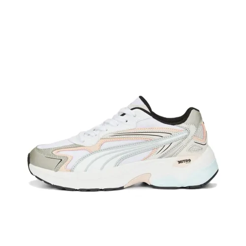 PUMA Teveris Nitro Series Noughties Low Топ Спортивная Повседневная Обувь Унисекс Белый Розовый Серый