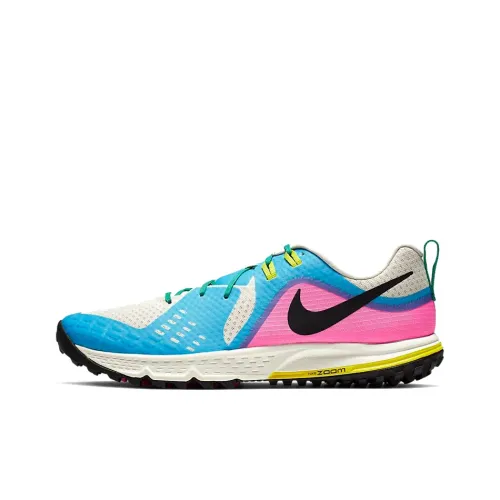 Nike Non Bottom Slip Легкий Низкий Топ Марафон Беговые кроссовки Мужские Синий Розовый