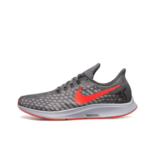Nike Air Zoom Pegasus 35 Амортизация Поддержка Низкий Топ Тренировочные Беговые Кроссовки Мужские Серый Красный