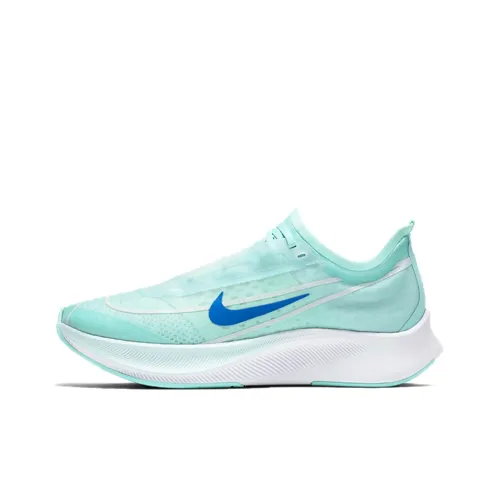 Nike Zoom Fly 3 Амортизирующие низкие беговые кроссовки с противоскользящим эффектом женские светло-голубые