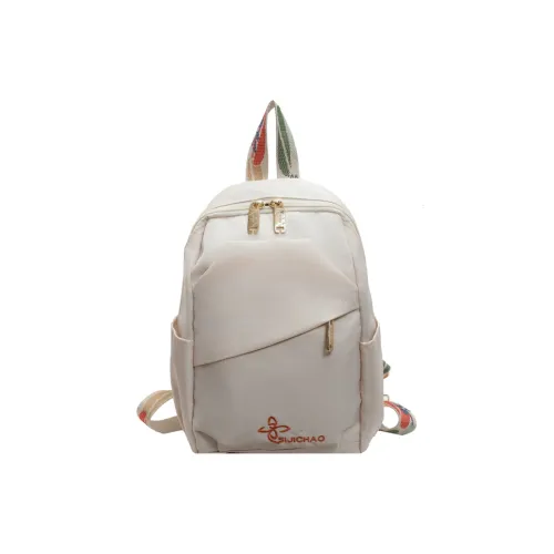 OURFUN Нейлоновый рюкзак стандартный унисекс экрю черный оранжевый