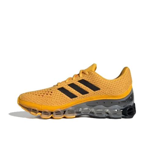 Adidas Microbounce Устойчивый к истиранию Дышащий MID Топ Марафон Беговые кроссовки Мужской Желтый