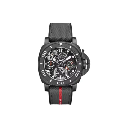PANERAI Мужские часы с ручным заводом, коллекция SUBMERSIBLE, 45 мм, с открытым механизмом