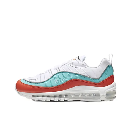 Nike Air Max 98 Low Топ Повседневные Беговые Кроссовки Женские Белые Синие