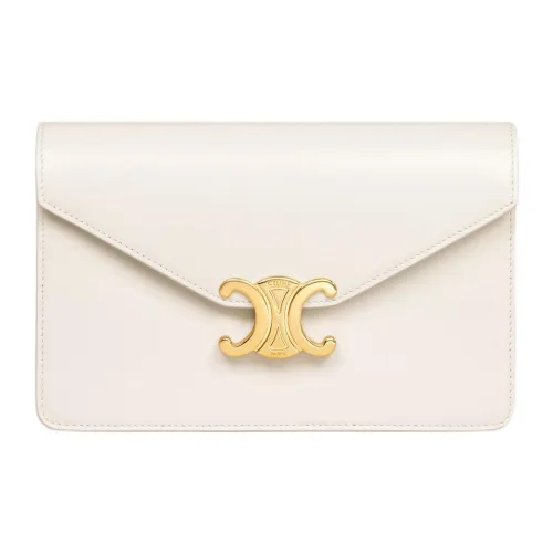 CELINE Margo Телячья кожа Сумка через плечо Кошелек Women's White