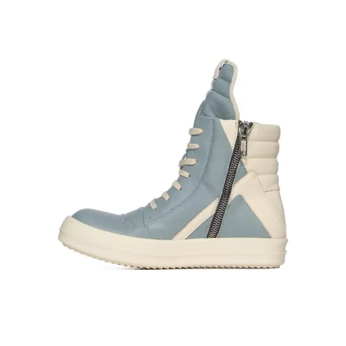 RICK OWENS совместный бренд RO Geobasket Высокие Кроссовки для скейтбординга Женские Светло-синие