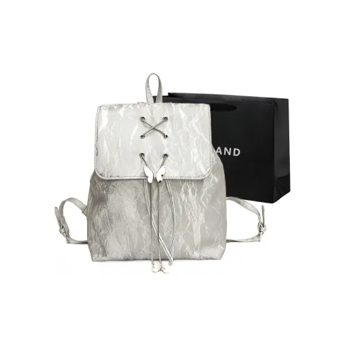 PINK·LAND ПУ (полиуретан) Рюкзак Женская Серебряная Белая Зеленая Черная