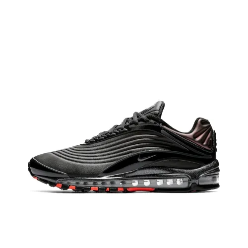 Nike Air Max DELUXE Амортизация Низкий Топ Марафон Беговые кроссовки Мужской Черный Красный