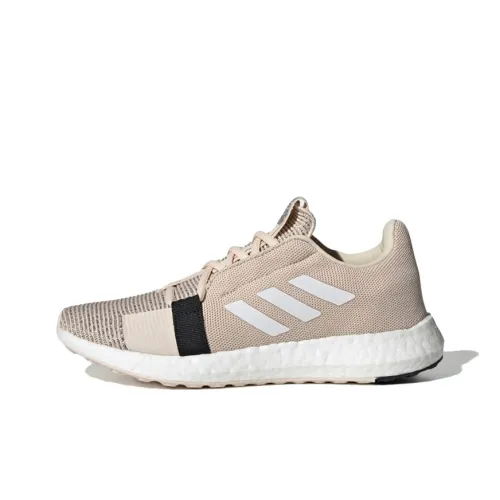 Adidas Senseboost Go Устойчивый к истиранию Низкий Топ Марафон Беговые кроссовки Унисекс Бежевый Коричневый