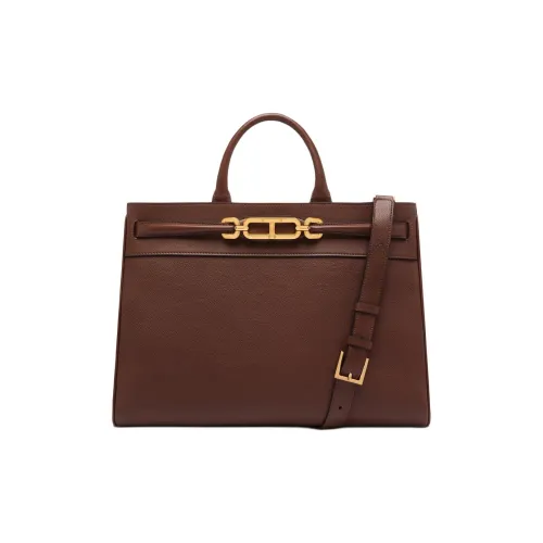 TOM FORD GRAIN LEATHER Сумка через плечо Сумка Большая Женская Седло Коричневый