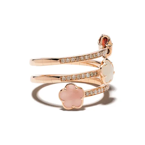 PASQUALE BRUNI 18K Розовое золото кварц белый циркон кольца женские