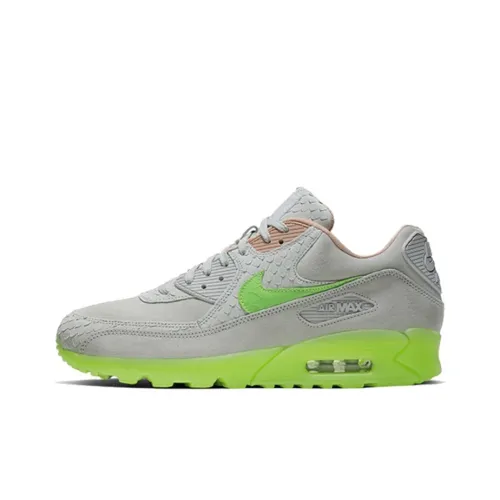 Nike Air Max 90 Low Топ Повседневные Беговые Кроссовки Унисекс Серый Зеленый