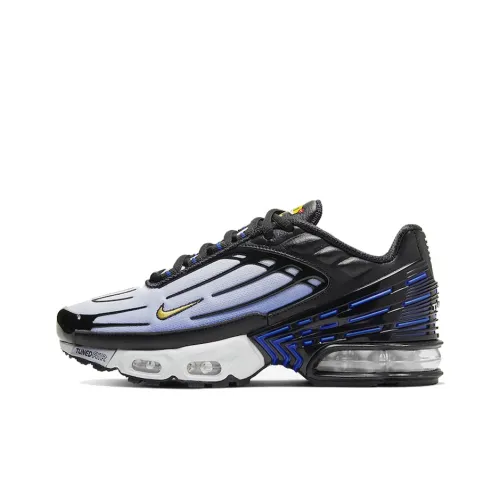Nike Air Max Plus 3 Легкий Низкий Топ Беговые Кроссовки Унисекс Искрящийся Синий