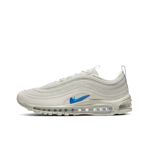 Nike Air Max 97 Амортизация Низкий Топ Марафон Беговые Кроссовки Мужские Белый Синий
