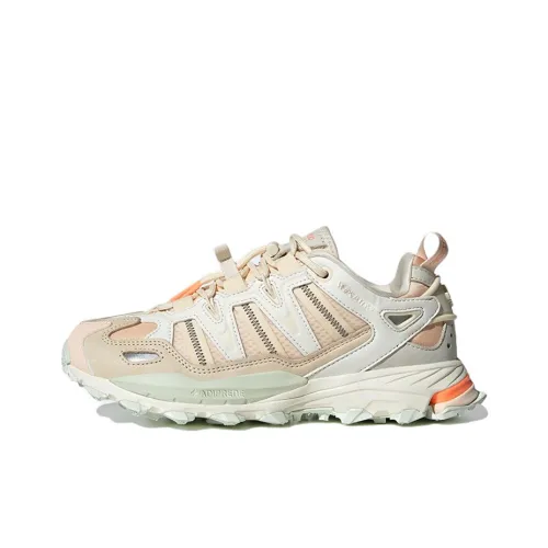 Adidas Originals Hyperturf Slip-resistant Abrasion-resistant Lightweight Low-top Streetwear Women's White Orange Adidas Originals Hyperturf Противоскользящий Устойчивый к истиранию Легкий Низкий Топ Уличная Обувь Женская Белый Оранжевый