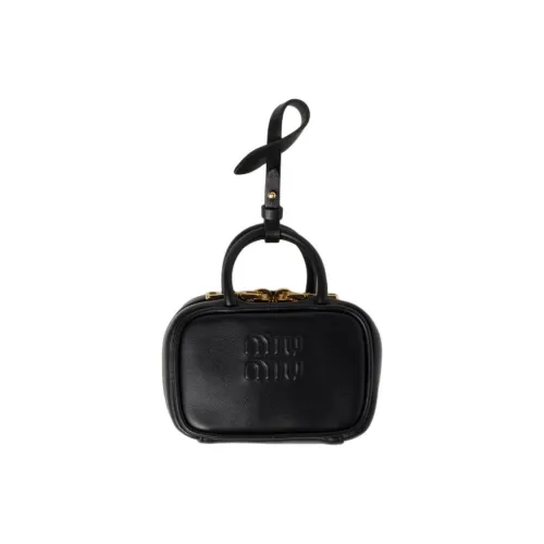 MIU MIU Кожа Bag Charm Сумка Аксессуар Женский Черный
