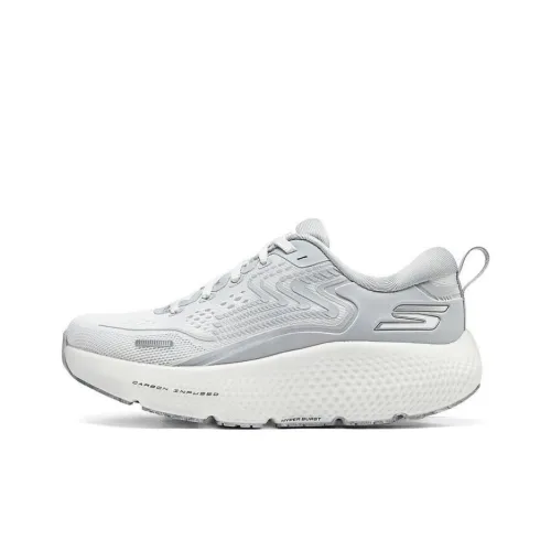 Skechers Arch Fit Устойчивый к истиранию Дышащий Низкий Топ Кэжуал Женские Серебряный Белый