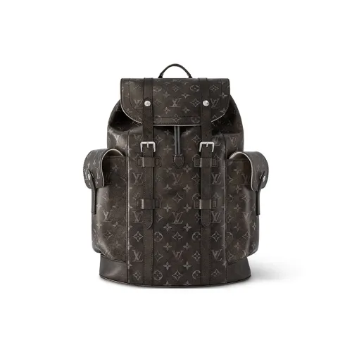 LOUIS VUITTON CHRISTOPHER Монограмма Матовый Коровья кожа Рюкзак Средний Мужской Черный