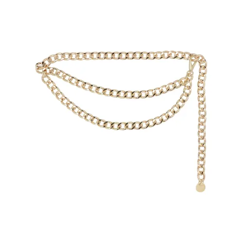 B Low The Ремень Однотонный Дизайн Металлические Цепи для талии Женские Золотой