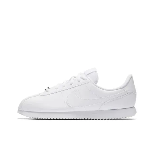 Nike Cortez Нескользящий Легкий Низкий Топ Повседневная Беговая Обувь Женская Чисто Белая