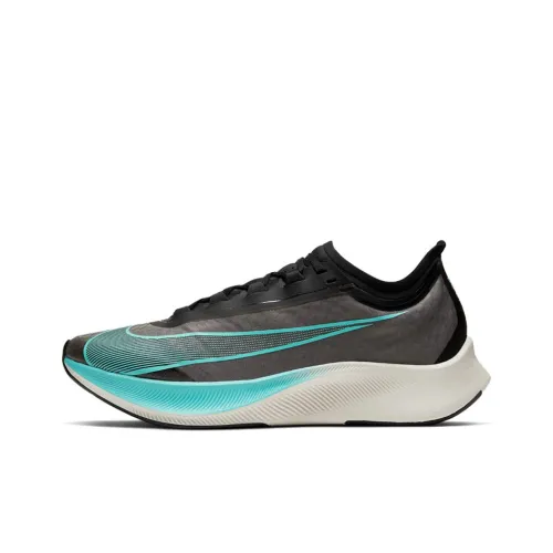 Nike Zoom Fly 3 Амортизаторы Шок Устойчивый к Износу Дышащий Низкий Топ Беговые кроссовки Мужской Синий