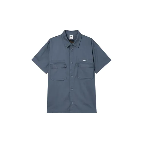 Nike Blue Men's Shirts Найк Синий Мужские Рубашки