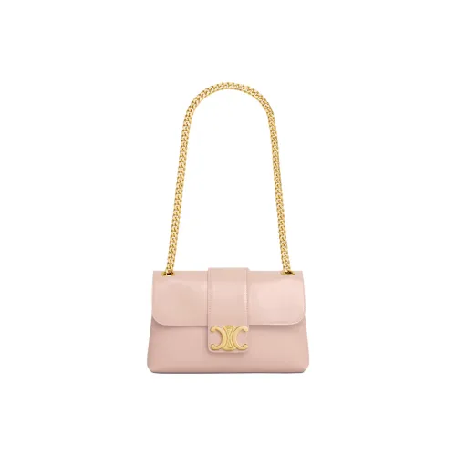 CELINE Teen Victoire Лакированная кожа Телячья кожа Сумка через плечо Женская Розовая