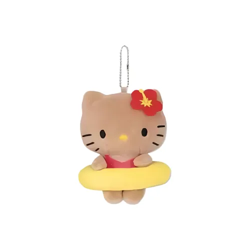 Санрио Hello Kitty 50th Anniversary Limited Edition Черная кожа Кукла Плюшевая подвеска 14 см высота