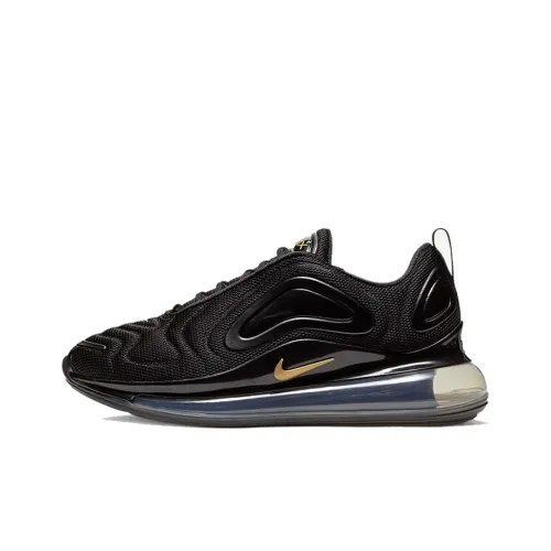 Nike Air Max 720 Low Топ Беговые кроссовки Женские Черный Золотой