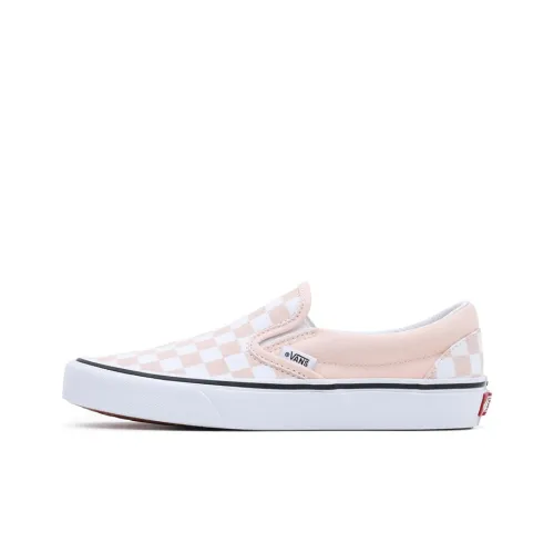 Vans Slip On Series Цвет Theory Классический Низкий Топ Скейтборд Кроссовки Unisex Розовый Белый