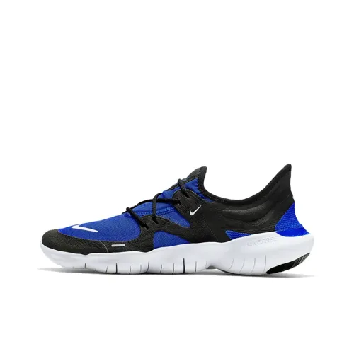 Nike Free Rn 5,0 Non Slip Легкий Низкий Топ Беговые кроссовки Мужской Синий Черный Многоцветный
