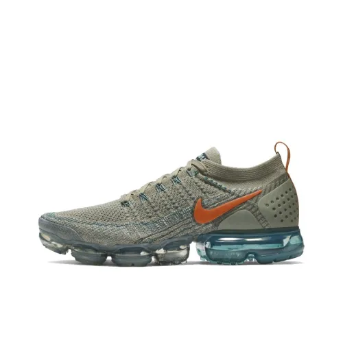 Nike VaporMax Flyknit 2 Low Топ Air Cushion Марафон Беговые кроссовки Мужской Армейский зеленый