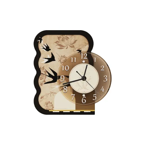 Meishida Sweeping Seconds Movement Унисекс Настенные часы Желтый