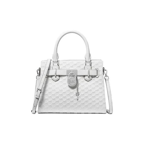 MICHAEL KORS Hamilton Series Деним Сумка через плечо Сумка Маленькая Женская Многоцветная Оптический Белый