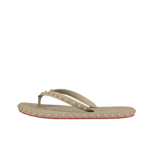 Christian Louboutin Loubi Flip Flops Серый Мужской