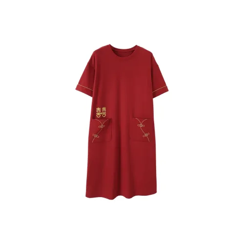 MADALLO Ночная сорочка Женская Кирпично-красная