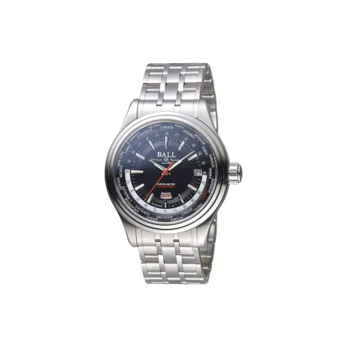 Шар Автоматический Механический Механизм Мужские Часы 41 мм Черный