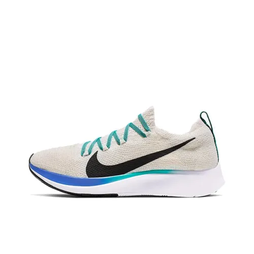 nike Zoom Fly 1 Нескользящий Легкий Низкий Топ Марафон Беговые кроссовки Женские Белый Зеленый Черный