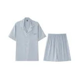 Двойной Короткий AY232 - Серебристо-серый Мужской