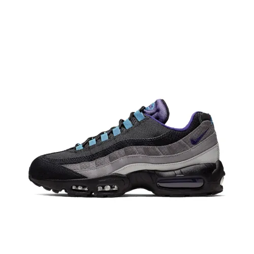 Nike Air Max 95 Low Топ Air Cushion Повседневные Беговые Кроссовки Мужские Черные Фиолетовые
